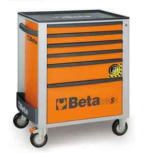 Beta Wózek narzędziowy C24SA z 6 szufladami pomarańczowy - 024002161