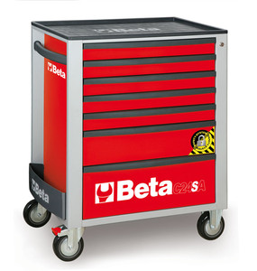 Beta Wózek narzędziowy z 7 szufladami C24SA7 czerwony - 024002173