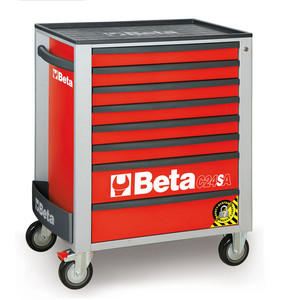Beta Wózek narzędziowy C24SA z 8 szufladami czerwony - 024002183