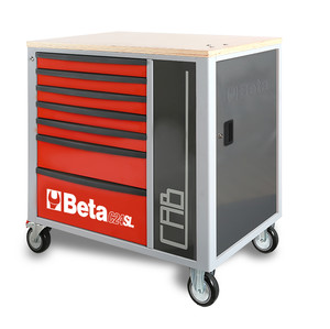 Beta Wózek narzędziowy C24SL-CAB z 7 szufladami i szafką czerwony - 024002193