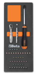 Beta Zestaw narzędzi 45 sztuk w miękkim wkładzie profilowanym - 024500085