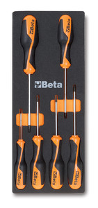 Beta Komplet wkrętaków 6 sztuk w miękkim wkładzie profilowanym - 024500204