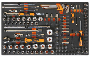 Beta Zestaw narzędzi 116 sztuk w miękkim wkładzie profilowanym - 024500871