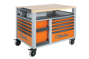 Beta Wózek narzędziowy C28 SuperTank z 10 szufladami pomarańczowy - 028000301