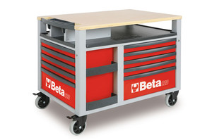 Beta Wózek narzędziowy C28 SuperTank z 10 szufladami czerwony - 028000303