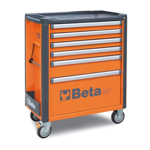 Beta Wózek narzędziowy C37 z 6 szufladami pomarańczowy - 037000061