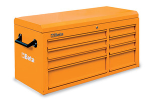 Beta Skrzynia narzędziowa do C38 z 8 szufladami i górnym pojemnikiem pomarańczowa - 038000091