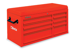 Beta Skrzynia narzędziowa do C38 z 8 szufladami i górnym pojemnikiem czerwona - 038000092