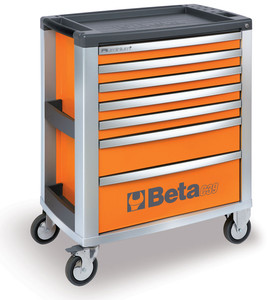 Beta Wózek narzędziowy C39 aluminium z 7 szufladami pomarańczowy - 039000001