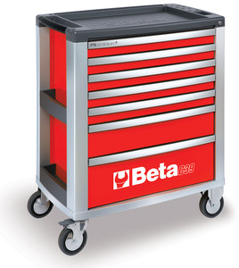 Beta Wózek narzędziowy C39 aluminium z 7 szufladami czerwony - 039000003