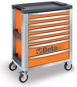 Beta Wózek narzędziowy C39 aluminium z 8 szufladami pomarańczowy - 039000041