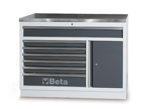 Beta Moduł stały z 7 szufladami i blatem INOX system C45 - 045000160