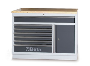 Beta Moduł stały z 7 szufladami i blatem drewnianym system C45 - 045000170