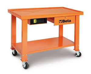 Beta Stół warsztatowy na kołach z odprowadzaniem płynów pomarańczowy - 052000201