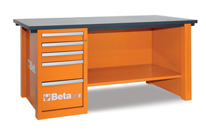 Beta Stół warsztatowy Mastercargo 1 szafka pomarańczowy - 057001004