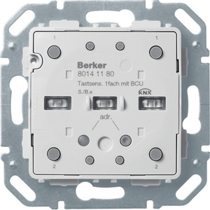 Berker KNX e/s B.x Moduł przycisku 1-kr z portem mag., diodami LED RGB i czuj. temp. 80141180