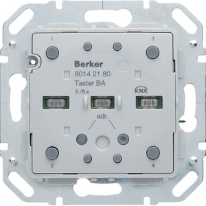 Berker KNX e/s B.x Moduł przycisku 2-kr z portem mag., diod. LED RGB i czuj. temp. 80142180
