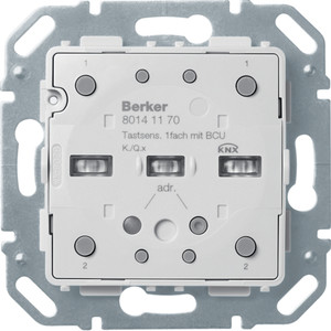 Berker KNX e/s Q.x/K.x Moduł przycisku 1-kr z portem mag., diod. LED RGB i czuj. temp. 80141170