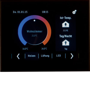 Berker KNX system Touch Control z wyświetlaczem 3,5" z wbudowanym BCU 75740101