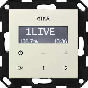 Gira Radio podtynkowe z RDS bez głośnika System 55 kremowy 228401