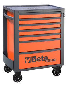 Beta Wózek narzędziowy RSC24S z 7 szufladkami pomarańczowy - 024004070