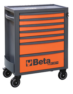 Beta Wózek narzędziowy RSC24S z 7 szufladkami pomarańczowo-szary - 024004071