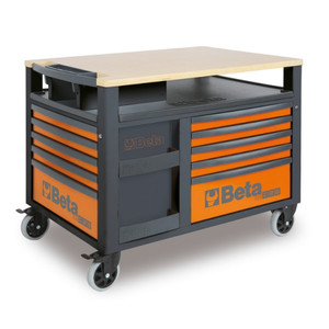 Beta Wózek narzędzia SuperTank z 10 szufladkami pomarańczowy - 028003001