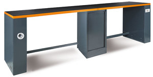 Beta Stół warsztatowy C55B-PRO-B o długości 4 m ze środkową podwójną nogą pomarańczowy - 055000159