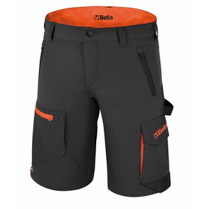 Beta Spodnie robocze stretchowe krótkie z kieszeniami szare 7661G Rozmiar XS - 076610000