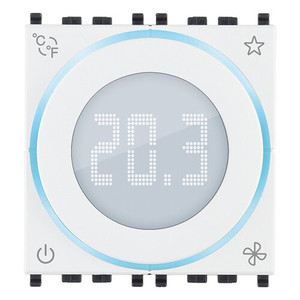 Vimar Domowy termostat z automatycznym pokrętłem 2M - Biały - 02971.B