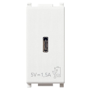 Vimar Moduł zasilający C-USB 5V 1,5A 1M - Biały - 14292.C
