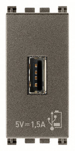 Vimar Gniazdo Arké ładowarki USB 5V 1,5A dla 120-230V 1M - Metal - 19292.M