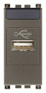 Vimar Arké Gniazdo USB transmisja danych 1M - Metal - 19345.M