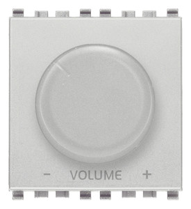 Vimar Regulator głośności 2M - Srebrny - 20099.N