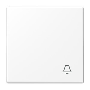 Jung Klawisz 1-krotny z symbolem: Dzwonek - Biały mat - LS990KWWM