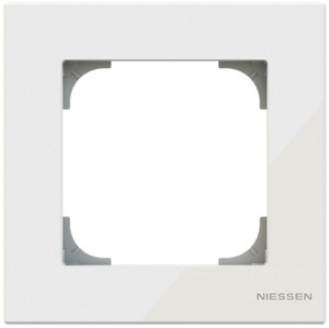 ABB Ramka 1-krotna - Sky Niessen - Białe szkło 8571 CB