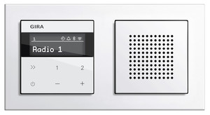 Gira Radio podtynkowe IP WiFi Bluetooth E2 biały połysk