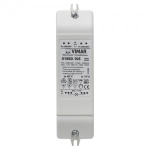 Vimar Transformator elektroniczny ze ściemniaczem do lamp halogenowych 20-105W 12V - 01860.105