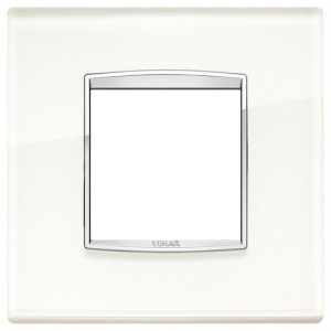 Vimar Ramka ozdobna Glass Classic (szkło kryształowe) 2M BS - Biały lodowy - 20647.C72