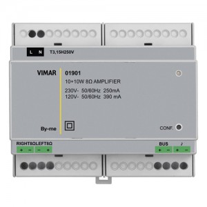 Vimar Wzmacniacz Stereo Hi-Fi 120-230V 10W+10W 8Ω 6M - 01901