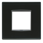 Vimar Ramka ozdobna Glass Classic (szkło kryształowe) 2M BS - Czarny lodowy - 20647.71