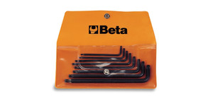 Beta Zestaw kluczy trzpieniowych kątowych TORX@ Tamper Resistant w pokrowcu T9-T40 8szt. 000970260