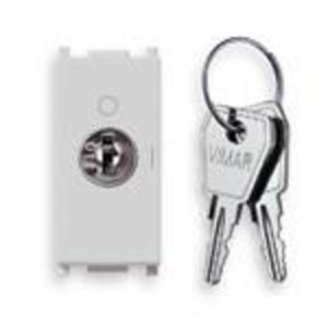 Vimar Łącznik kluczowy 2P 16AX z kluczem 000 wyjmowanym w pozycji OFF 1M - Srebrny - 14083.S.CU.SL