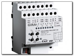 Gira Wyrobnik żaluzjowy 4-kanałowy 230V AC KNX/EIB modułowy 103900