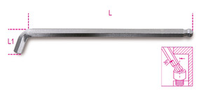 Beta Klucz trzpieniowy kątowy, krótkie ramię, 110⁰ z końcówką kulistą 3mm 000961963