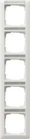 Gira Ramka pięciokrotna z polem opisowym  pionowe System 55 biały 111503