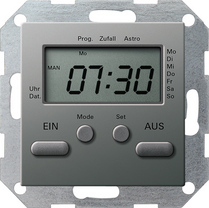 Gira Elektroniczny zegar sterowniczy 230V 0–1000 W/VA Gira E22 (Naturalny stalowy) 038520