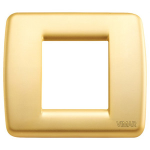 Vimar Ramka ozdobna Metal Round (metal odlewany) 1M (2M Zmniejszone) Panelowa - Złoto matowe - 17093.33