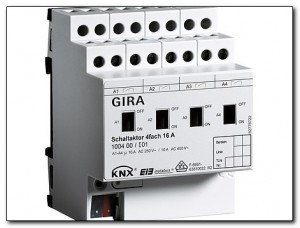 Gira Wyrobnik załącz. 4-kanałowy 16 A KNX/EIB mod. 100400