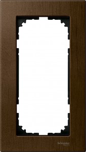 Ramka Merten M-Elegance drewno podwójna, bez poprzeczki  Orzech MTN4058-3473